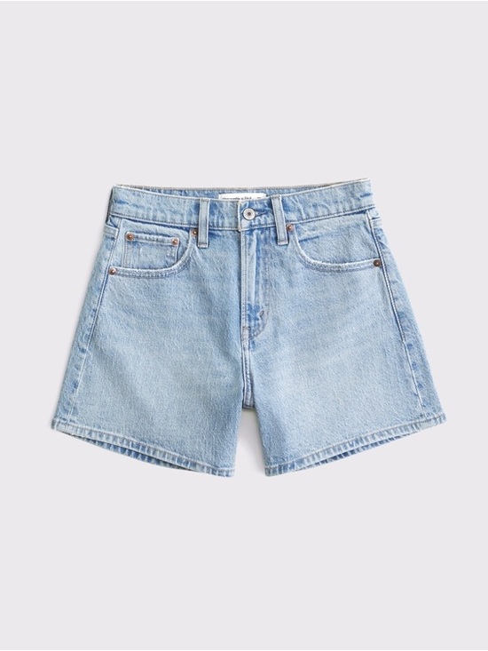 Abercrombie & Fitch Pants - Abercrombie & Fitch High Rise Dad Shorts Light Wash Denim 2/26 Curve Love